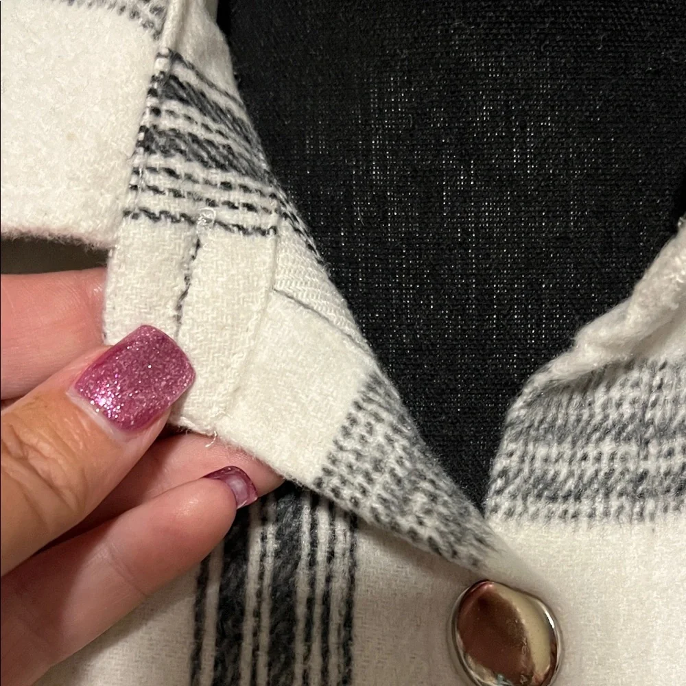 Plaid Button-Up Shirt Jacket - Picture 3 of 11